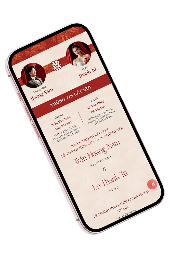 Mockup thiệp cưới online ChungDoi